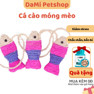 Đồ chơi cào móng dây thừng cho mèo hình cá - bàn cào móng dây thừng mini cho mèo
