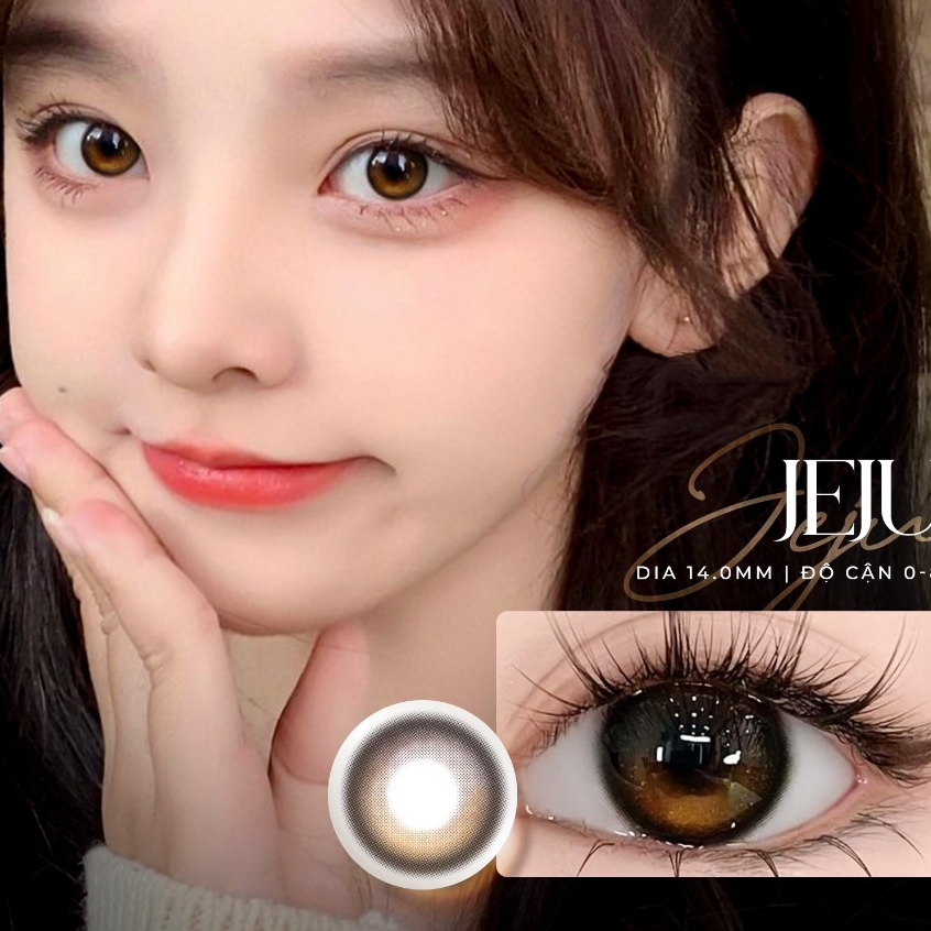 Lens tone nâu trầm có viền hiệu ứng filter, chính hãng Angeleyes, có độ cận |Hsd:1 năm | 13.4mm | JEJU |