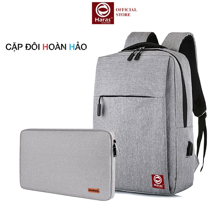 Combo Balo Laptop Và Túi Chống Sốc Bảo Vệ Máy Tính HARAS HR237TC001