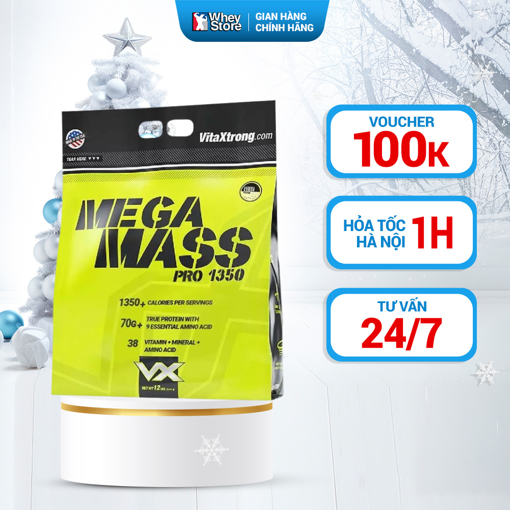 Sữa Tăng Cân Tăng Cơ Mega Mass Pro 1350 12lbs Chính Hãng