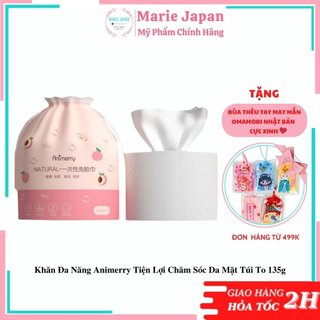 Khăn Đa Năng Animerry Tiện Lợi Chăm Sóc Da Mặt Túi To 135g
