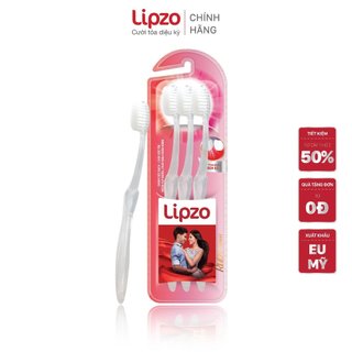 Combo 3 Bàn Chải Đánh Răng Lipzo Ruby Sensi Phù Hợp Phụ Nữ Men Răng Yếu Nhạy Cảm Công Nghệ Lông Chỉ Tơ Nha Khoa Siêu Mềm