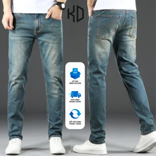  Quần Jean Skinny Nam Xanh Rêu Retro Quần bò nam co dãn 4 chiều slimfit vải cao cấp - Avocado 