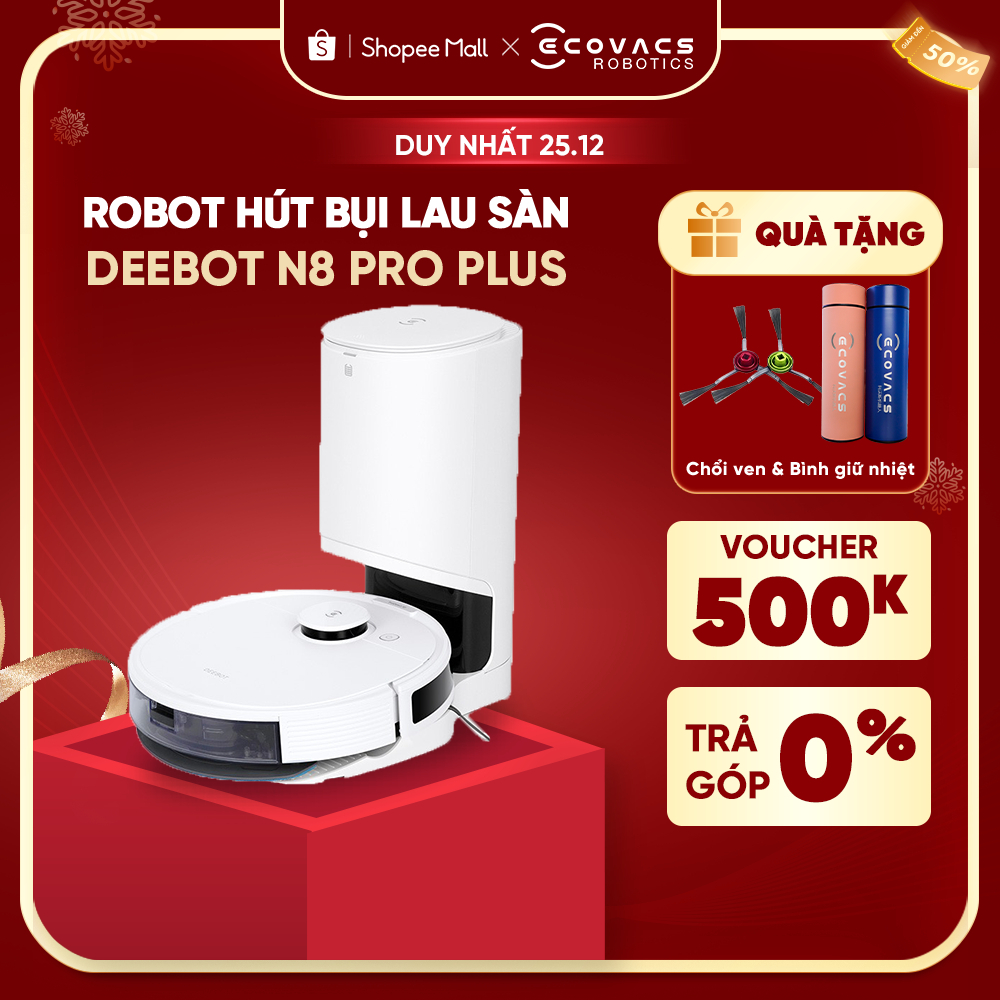 Robot Hút Bụi Lau Nhà Ecovacs Deebot OZMO N8 Pro Plus - Bản Quốc Tế - Hàng Chính Hãng