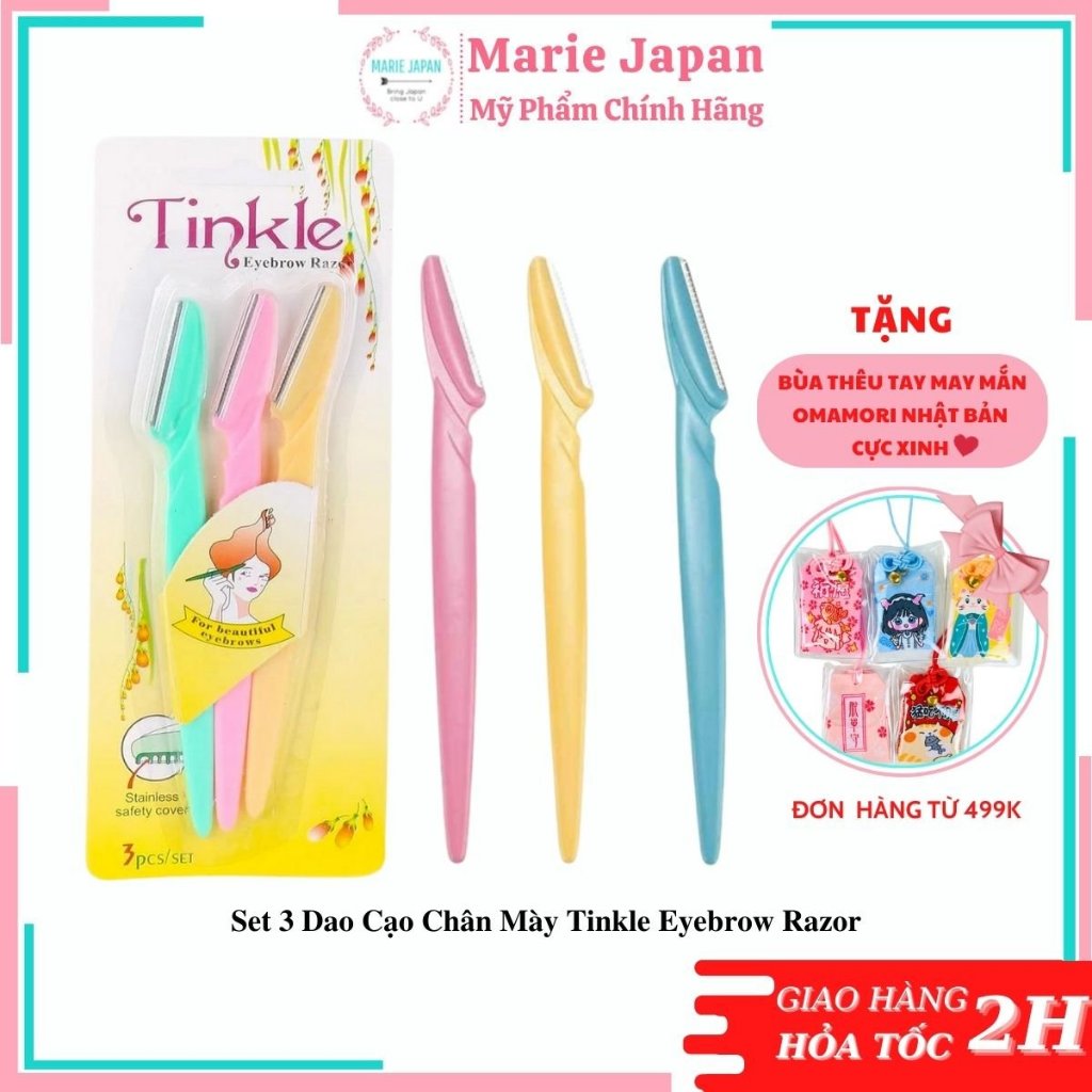 Set 3 Dao Cạo Chân Mày Tinkle Eyebrow Razor