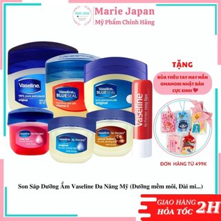 Son Sáp Dưỡng Ẩm Vaseline Đa Năng Mỹ (Dưỡng mềm môi, Dài mi...)