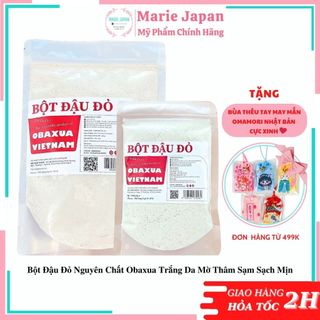 Bột Đậu Đỏ Nguyên Chất Obaxua Trắng Da Mờ Thâm Sạm Sạch Mịn Gói 75gr