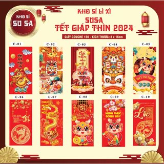 Set 10 Bao Lì Xì Tết 2024 Giáp Thìn