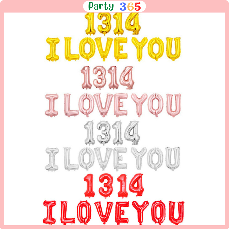 Bộ Bóng Chữ I Love You Trang Trí Phòng Cưới,tỏ Tình,...