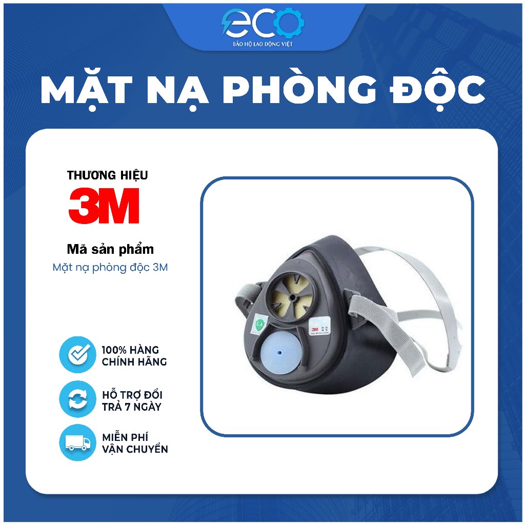 Bộ mặt nạ phòng độc thuốc trừ sâu, phun sơn 3M 3200 chính hãng kèm phin lọc 3M 3301K-100