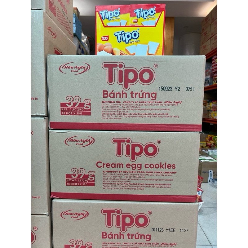 Bánh trứng Tipo 48 hộp x 39g