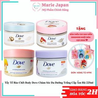 Tẩy Tế Bào Chết Body Dove Chăm Sóc Da Dưỡng Trắng Cấp Ẩm Hủ 225ml