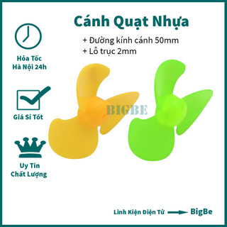 Cánh quạt 3 cánh 50mm, lỗ trục 2mm Màu vàng/màu xanh
