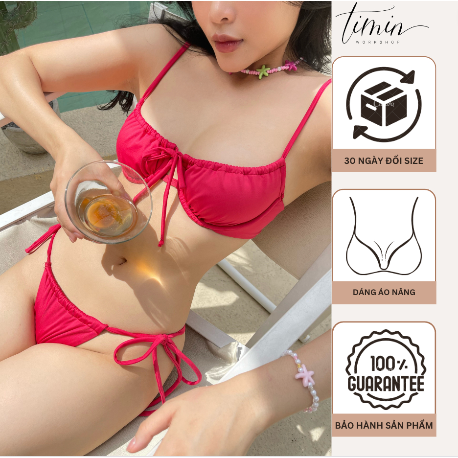 Set Bikini SANDY Xinh Xắn Nâng Ngực Tạo Dáng Sang Trọng Thiết Kế TIMIN WORKSHOP