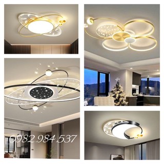 Đèn ốp trần trang trí decor đèn thả trần- đèn treo trang trí nhà cửa phong cánh hiện đại 3 chế độ ánh sáng