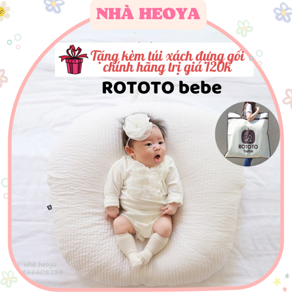 Gối chống trào ngược cho bé Chính Hãng ROTOTO Bebe Nội địa Hàn Quốc