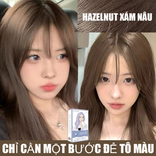  🌰Thuốc nhuộm tóc màu NÂU XÁM HẠT DẺ thuốc nhuộm tóc không cần tẩy kem nhuộm tóc tại nhà🌰STYLE FIT tặng kèm dụng cụ 