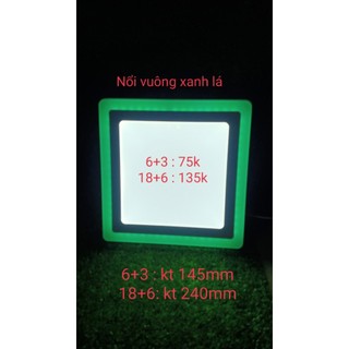 Đèn led nổi ốp trần 9w ,24w vuông 2 màu 3 chế độ