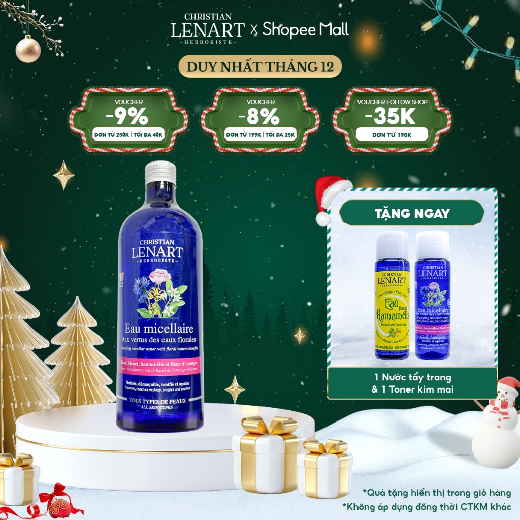 Nước Tẩy Trang Micellar Dưỡng Da 4in1 Christian Lenart Eau Micellaire - 100ml 500ml