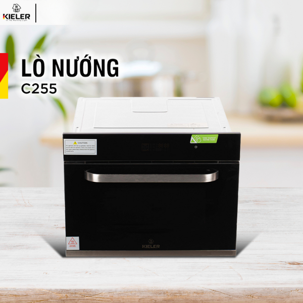 Lò nướng kết hợp chức năng hấp KIELER KL-C255 với 7 chức năng nướng và hấp chuyên dụng