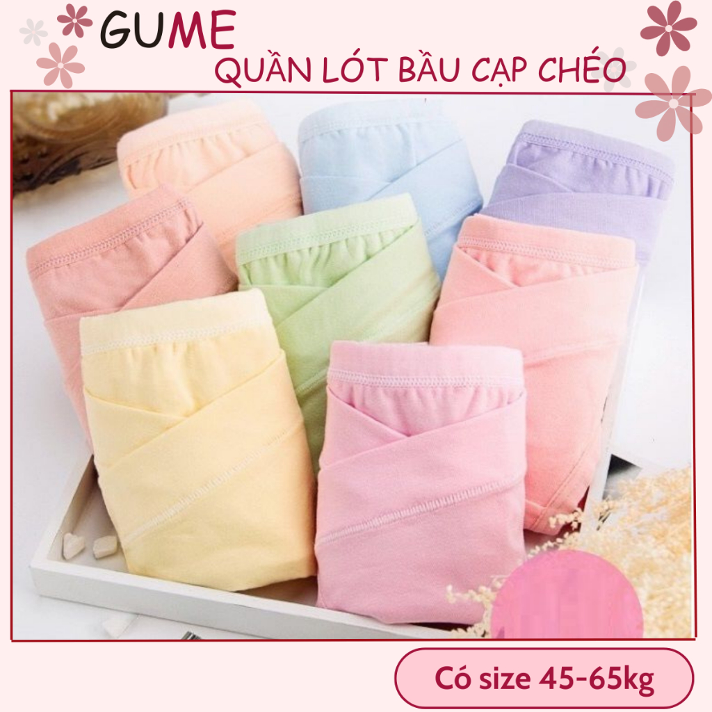 Quần lót bầu cạp chéo chất coton hàng rẻ đẹp, thấm hút tốt, màu sắc ngẫu nhiên QL01