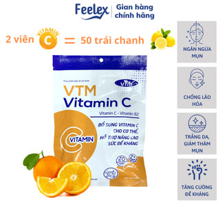 Viên uống VTM bổ sung vitamin C, collagen, biotin, glutathione, kẽm, hỗ trợ sáng da, mờ thâm, giảm mụn, tăng đề kháng