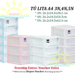 Tủ Nhựa Mini Để Bàn  3 Tầng, 4 Tầng, 5 Tầng  Cỡ A4, Lita,  Màu Đẹp, Gọn Gàng, Tiện Dụng