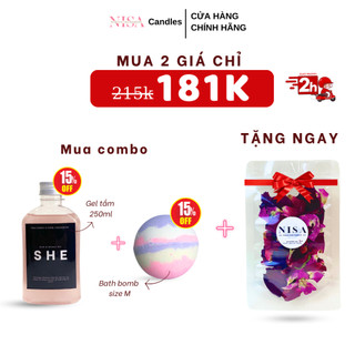 [COMBO SIÊU HỜI] Set Bathbomb / Gel Tắm Tạo Bọt Hương Nước Hoa (Tặng Kèm Hoa Hồng)