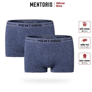 COMBO 2 Quần lót nam boxer Mentoris cao cấp thiết kế basic,  công nghệ dệt không đường may, vận động thoải mái CB2MBX05