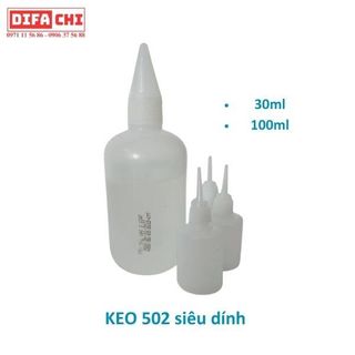 Keo 502 siêu dính, 30ml, 100ml, keo ngành gỗ