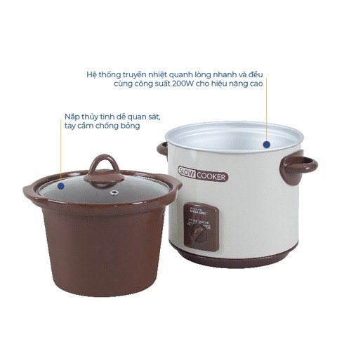 Nồi tiềm Korea King PSC-30GL 3 lít | Bảo hành chính hãng 12 tháng