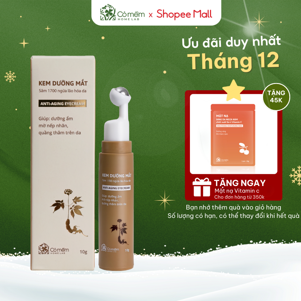 Kem Mắt Sâm 1700 Giảm Thâm Mắt Bọng Mắt Và Nếp Nhăn Ngừa Lão Hóa Da Cỏ Mềm 10g