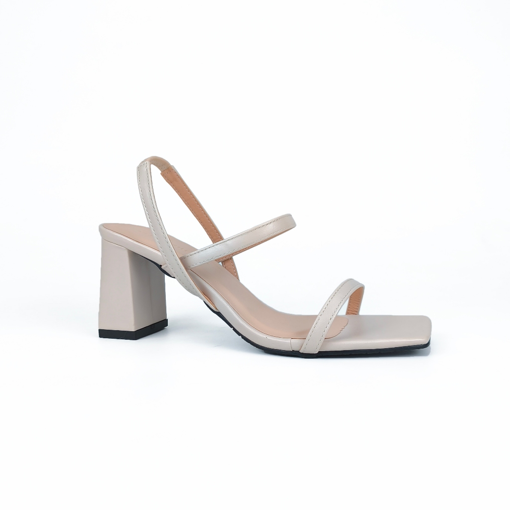 Giày Sandal Gót Vuông 5P Da Vân C.S Quai Ngang HADU HS702 Bảo Hành 12T