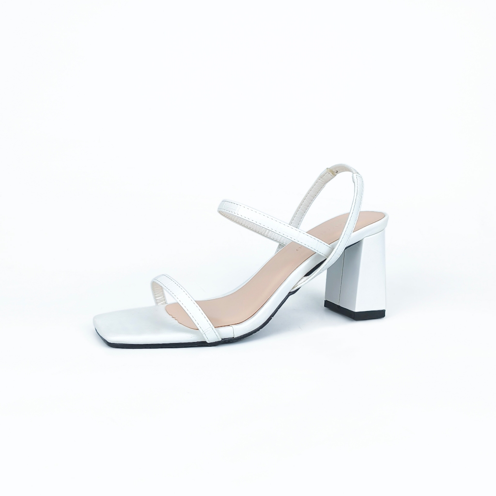 Giày Sandal Gót Vuông 5P Da Vân C.S Quai Ngang HADU HS702 Bảo Hành 12T