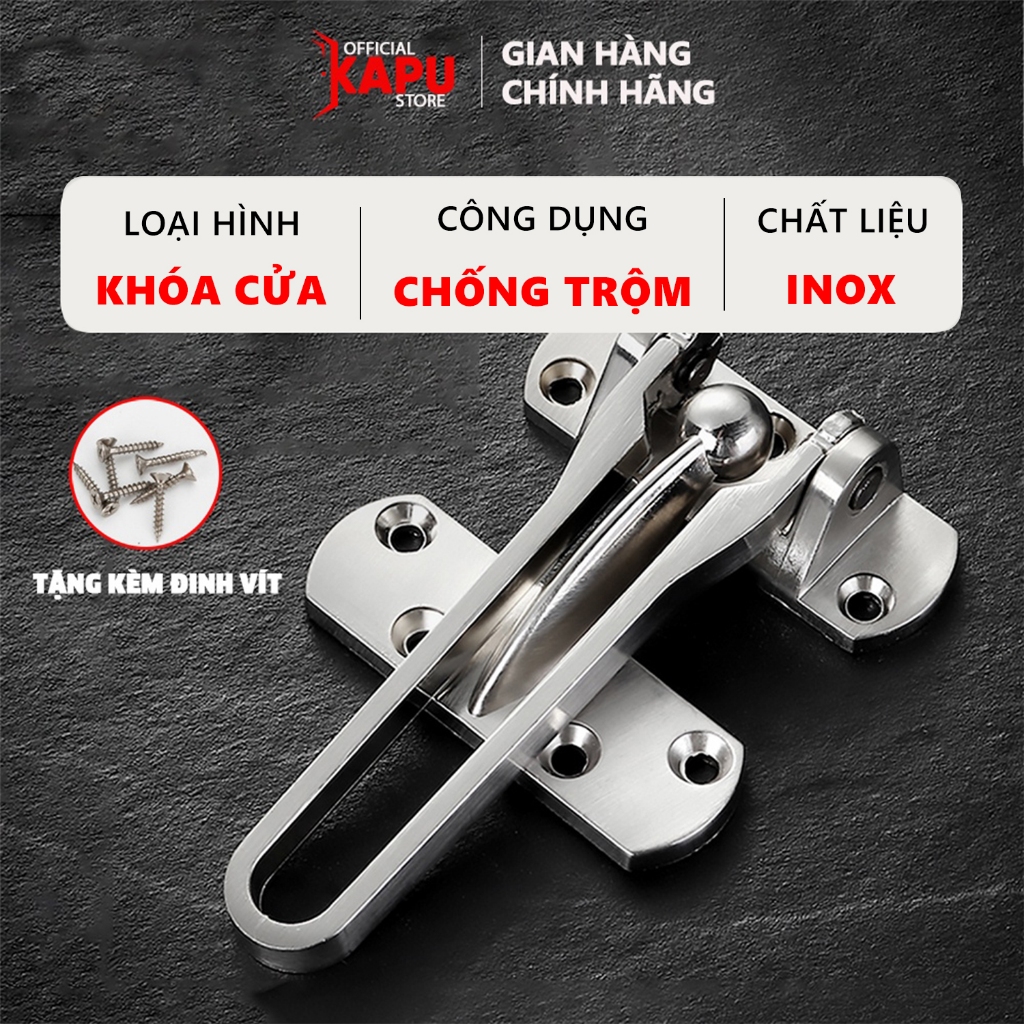 Khóa cửa chống trộm KAPU chốt gạt an toàn chống đột nhập thép không gỉ trong nhà hàng khách sạn cao cấp