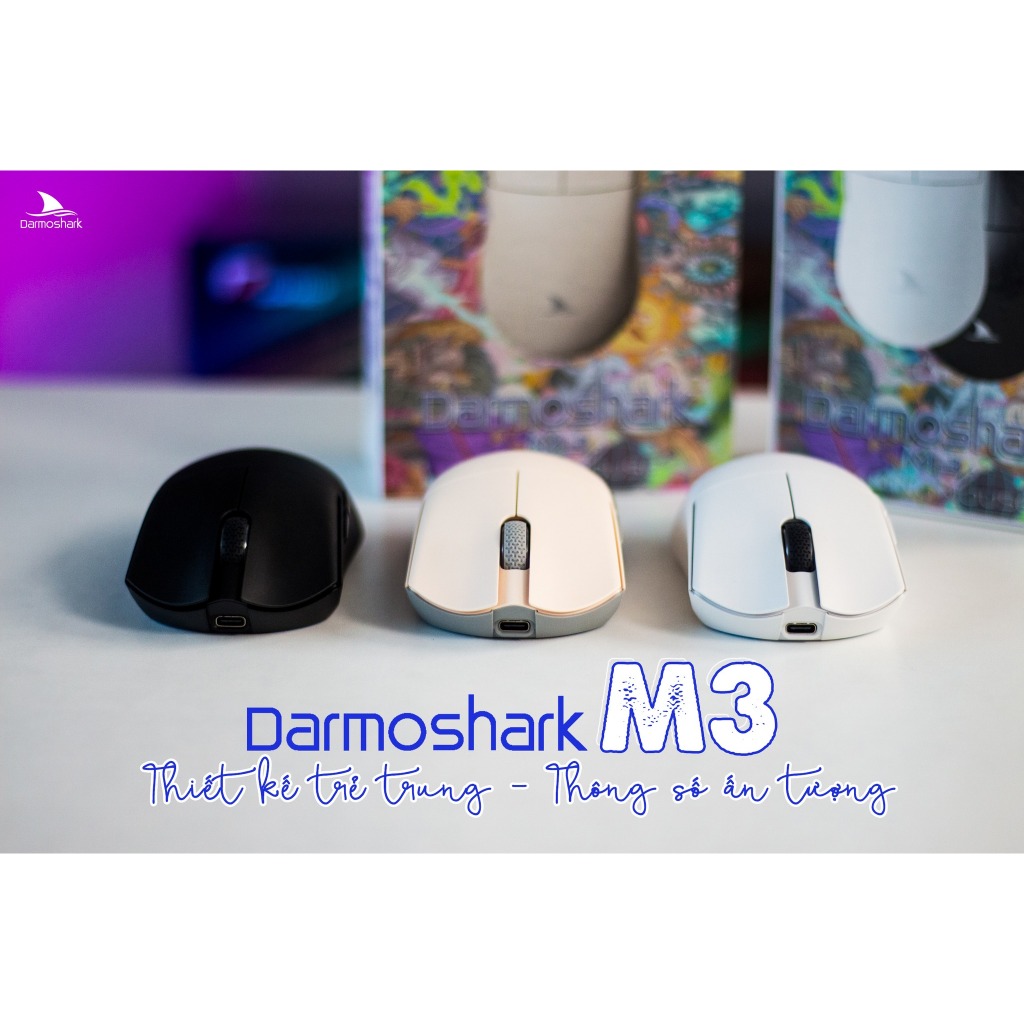 Chuột không dây gaming Darmoshark M3 cao cấp chính hãng Bexal DMS04