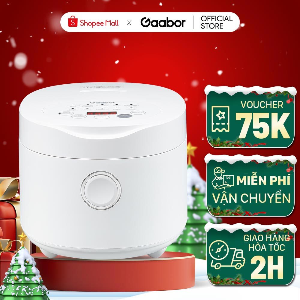 Nồi cơm điện tử Gaabor GR-S30 lòng nồi 1.5L hẹn trước 24h 10 chế độ nấu - Hàng chính hãng