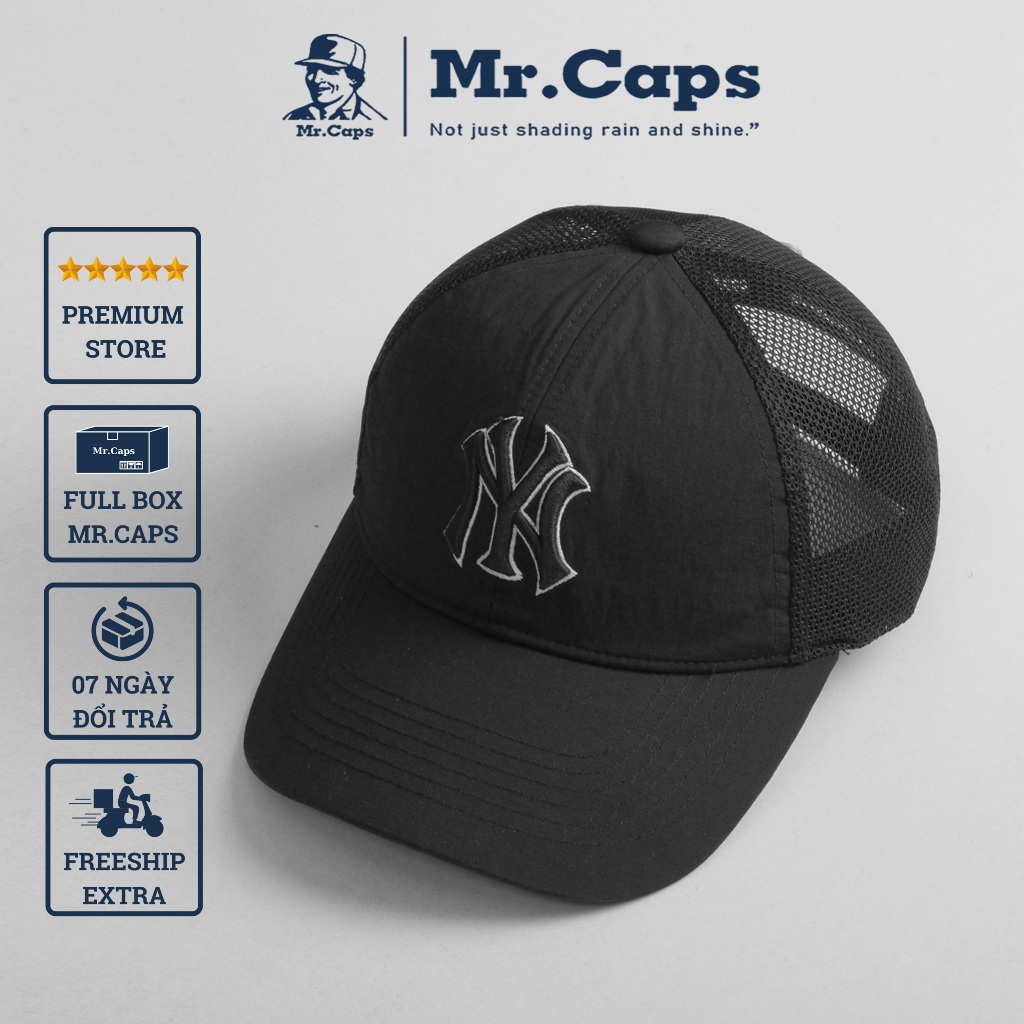 Mũ NY kết lưới nam nữ cao cấp - Nón lưỡi trai kaki thời trang Hàn Quốc phong cách thể thao form unisex Mrcaps NY09
