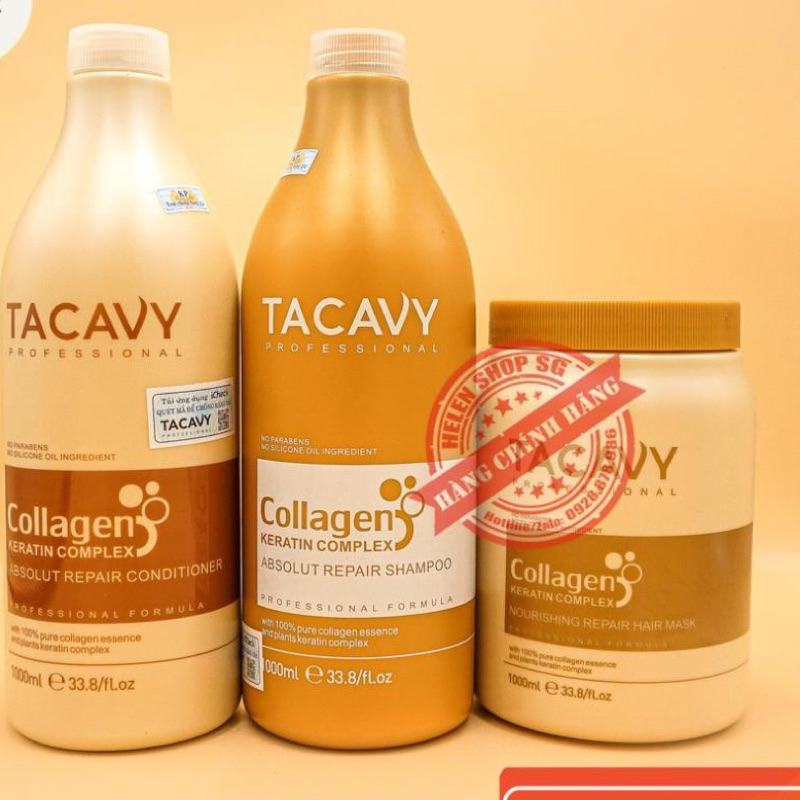 Tacavy Cặp Dầu Gội Xả 💖 Mẫu Mới 💖 Tacavy Cặp Dầu Gội Xả 1000Ml rachel