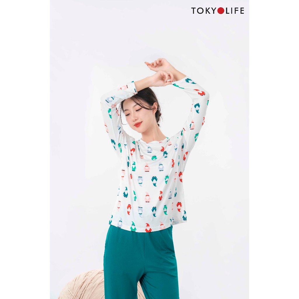 Bộ quần áo NỮ giữ nhiệt cổ tròn co giãn giữ ấm TOKYOLIFE 40000125 / C9CLS505N