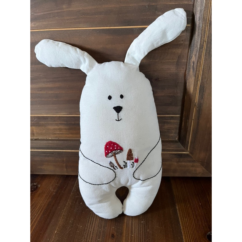 Thú nhồi bông vải linen/ cotton thêu. Quà giáng sinh cho bé