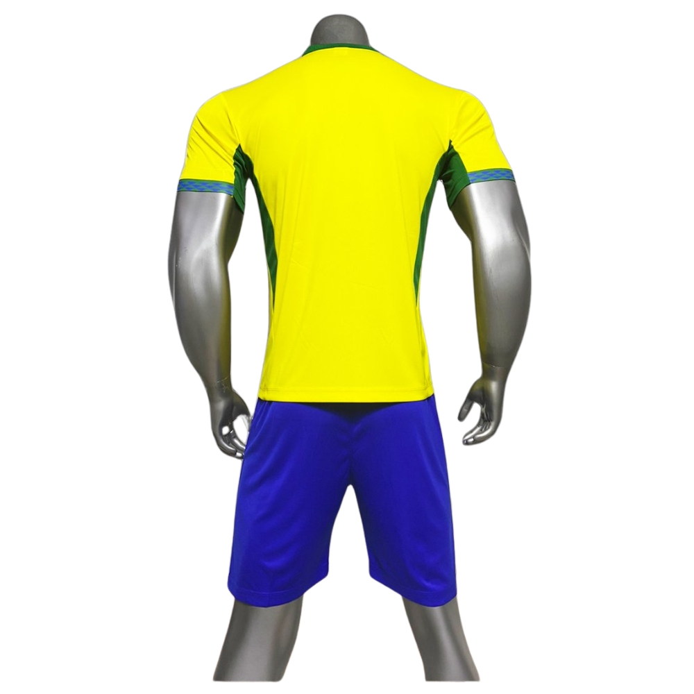 Quần Áo Bóng Đá, Đồ Đá Banh Đội Tuyển Brazil Vàng 8kg - 88kg - 2024 Thun Lạnh Cao Cấp - Logo Thêu - Thể Thao Khỏe