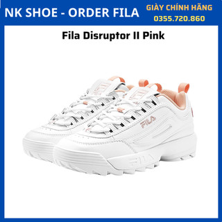 (Đủ bill) Giày Sneaker Thể Thao Nữ FILA DISRUPTOR II  hồng chính hãng 100%