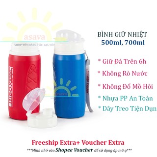 Bình giữ nhiệt 500ml, 700ml- gọn xinh, giữ đá lâu dây treo tiện dụng