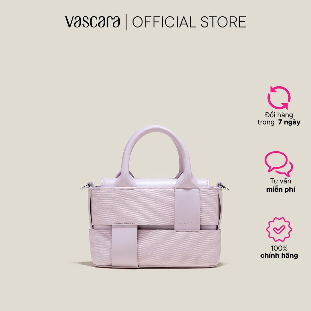 Vascara Túi Tote Mini Đan Tương Phản Chất Liệu - TOT 0149