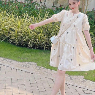 Đầm bầu trăng sơ mi dự tiệc cao cấp