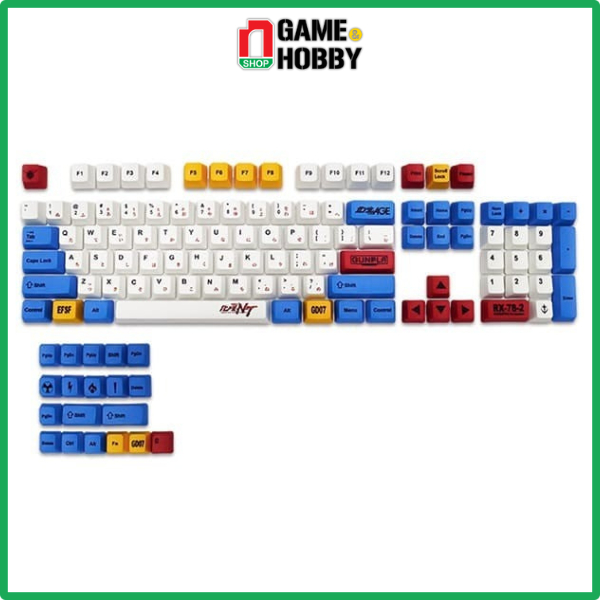 BỘ KEYCAP 123 NÚT BÀN PHÍM CƠ GUNDAM COLOR FULL SET OEM