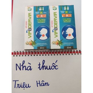 Xịt họng vipodervir chai 20ml hỗ trợ làm sạch họng,hỗ trợ giảm ho, tiêu đờm