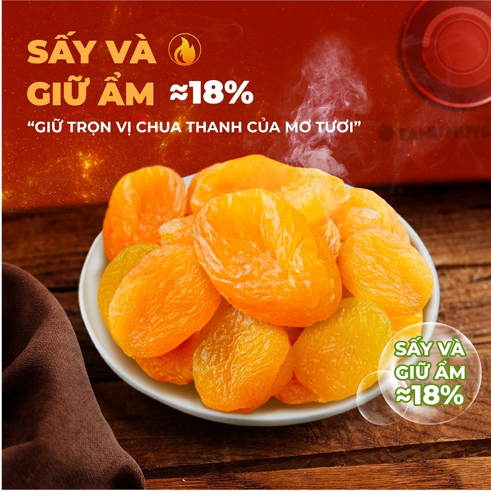 Mơ sấy dẻo TANU NUTS, mơ sấy Thổ Nhĩ Kì ăn kiêng, ăn vặt mẹ bầu