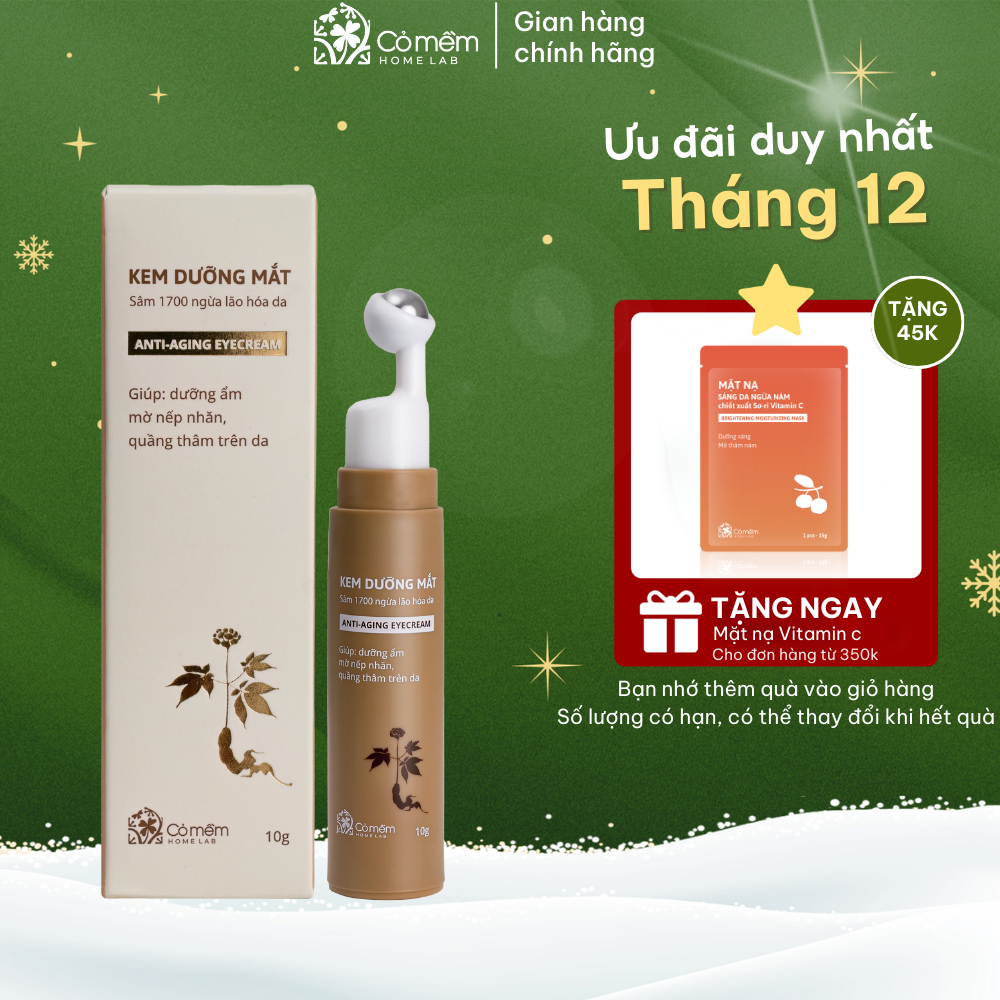 Kem Mắt Sâm 1700 Giảm Thâm Mắt Bọng Mắt Và Nếp Nhăn Ngừa Lão Hóa Da Cỏ Mềm 10g
